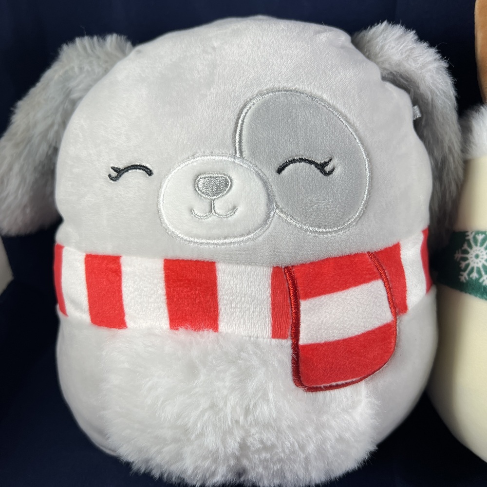 2022 Christmas Squishmallows Soft Plush Toys  Ivy the Dog and Cam the Cat Winter - Picture 2 of 11